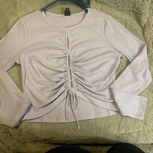 NWT Lavender wild fable crop tie top.